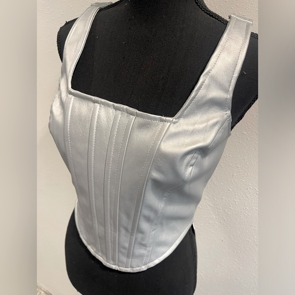 Silver Corset Size Large - Picture 1 of 11